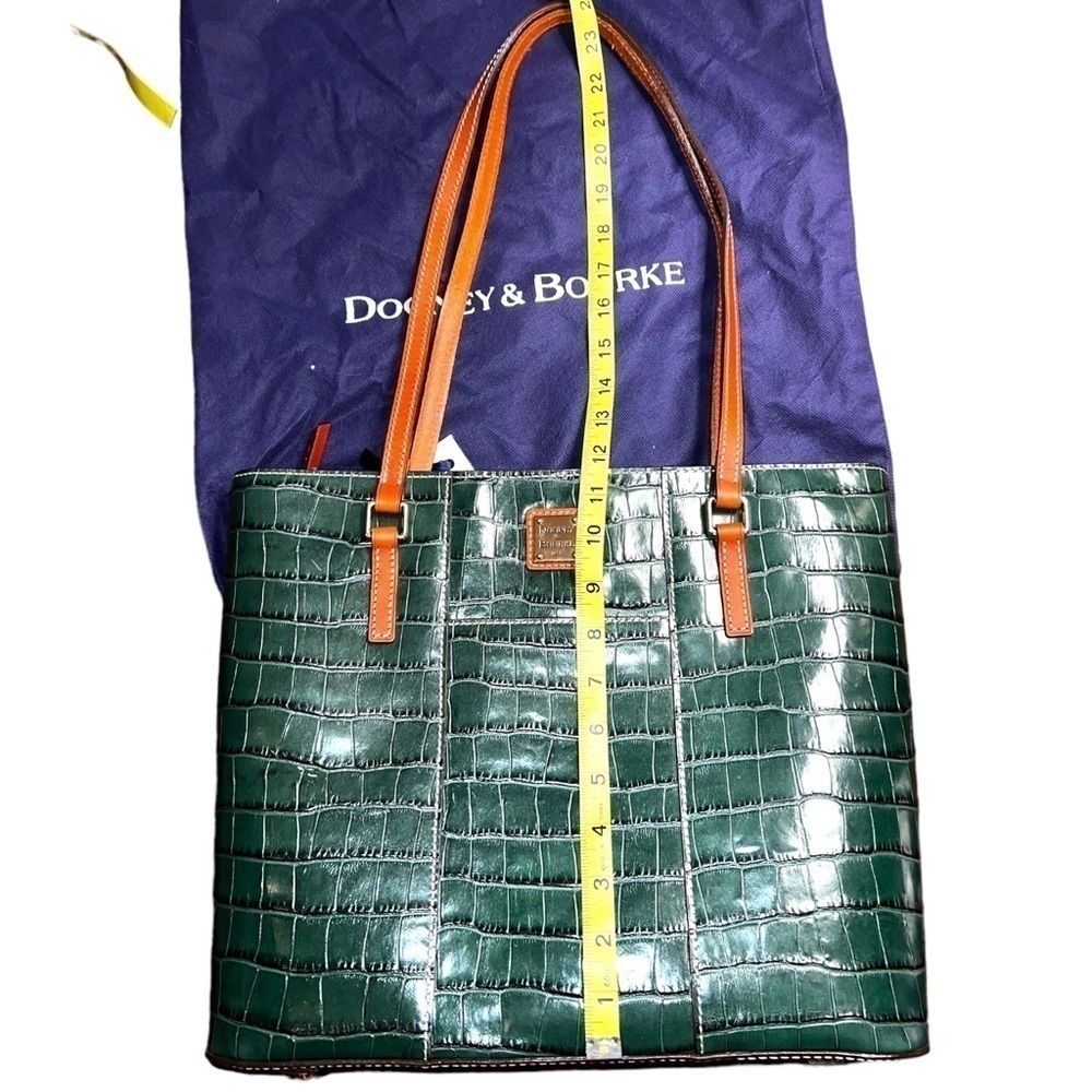 New ▶️ Dooney & Bourke ◀️ Green Croc Embossed Lexington Shopper Tote - Picture 4 of 16